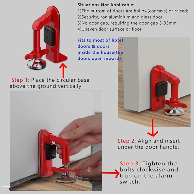 Upgraded Portable Door Stop Alarm - Image 6