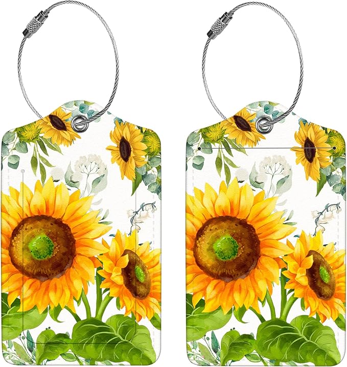 2 Pcs Luggage Tags for Suitcases, PU Leather Cruise Ship Luggage Tags - Image 4