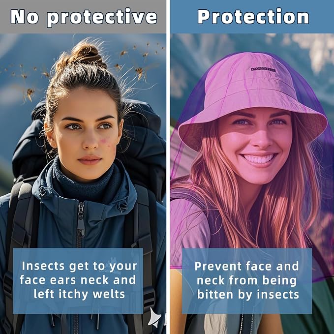 Oversized Mosquito Net 42 x 25 Inches Ultra Large Mosquito Head Net Face Neck - Image 5