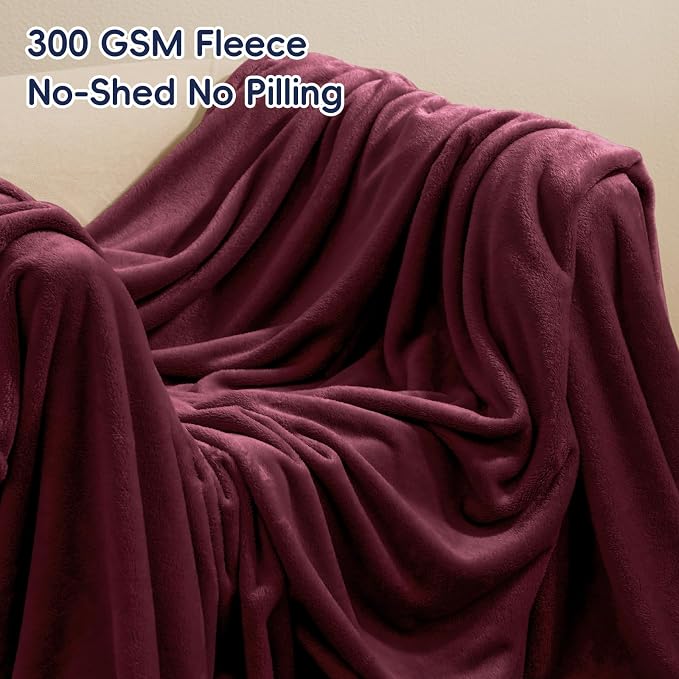 PHF Ultra Soft Fleece Blanket Twin Size, No Shed No Pilling Luxury Plush Cozy - Image 3