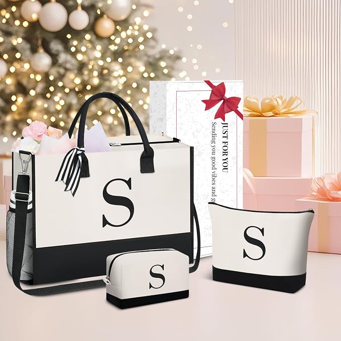 BAGAIL Initial Tote Bag, Personalized Birthday Gifts - Image 4
