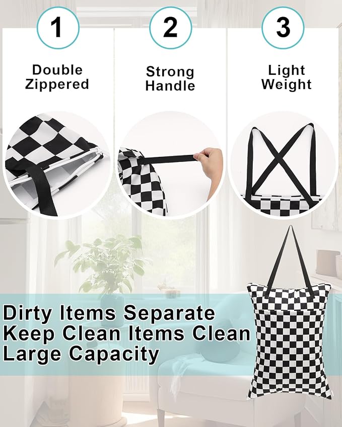 ALVABABY 2 Pack Large Wet Dry Bag Waterproof Hanging Cloth Diaper - Image 2