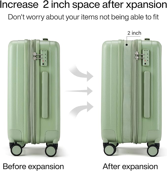 Hanke 29 Inch Expandable Checked Luggage Lightweight PC Hard Shell Luggage - Image 3
