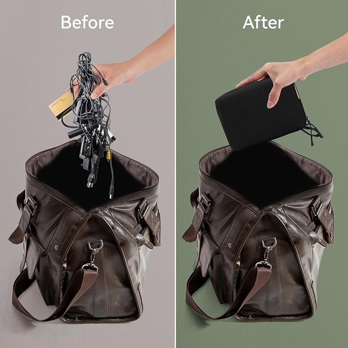 Electronics Organizer Cord Organizer Travel, Small Tech Bag - Image 3