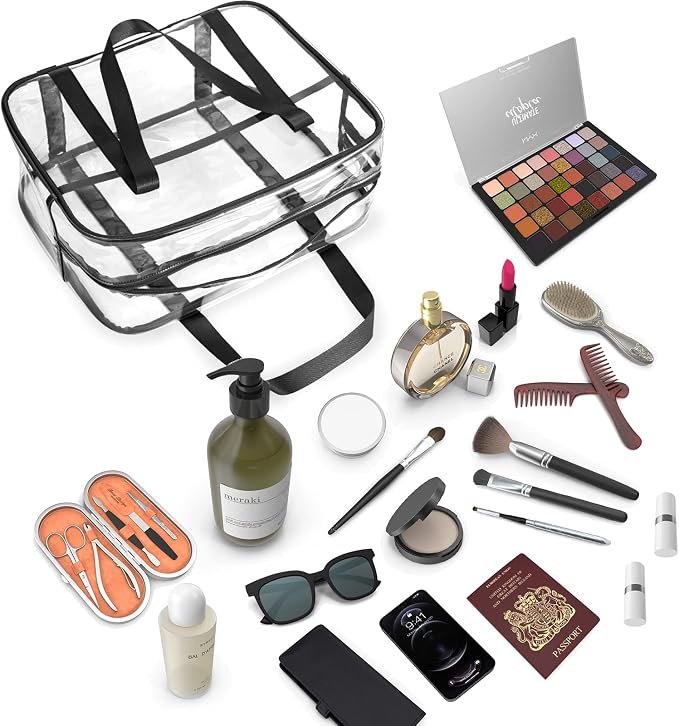 Clear Toiletry Bag Thick Transparent Cosmetic Bag Waterproof Makeup Artist - Image 6