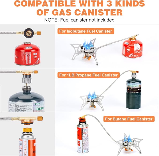 WADEO 6800W Windproof Camping Stove, Backpacking Stove - Image 4