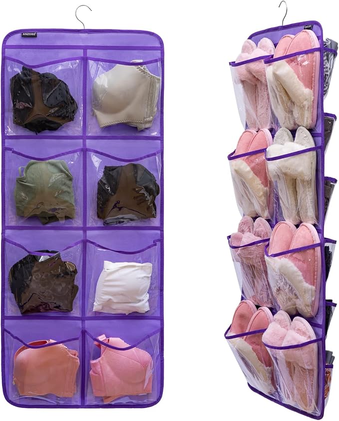 Dual-Sided Hanging Closet Organizer by ANZORG