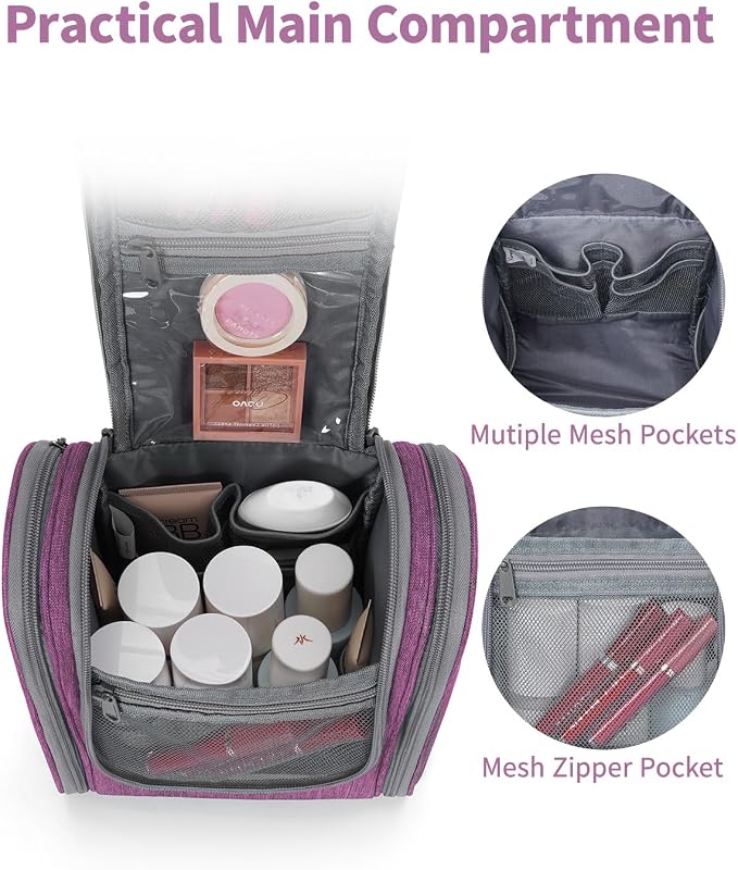 Narwey Small Hanging Toiletry Bag Women Travel Makeup Bag Organizer Toiletries - Image 4