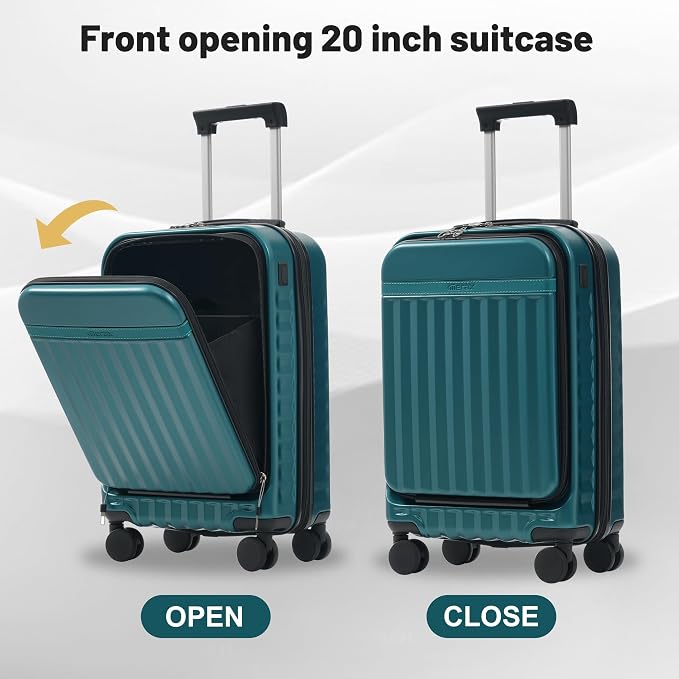 Merax Luggage Sets Front Opening, 2 Piece Hardshell Suitcase - Image 6
