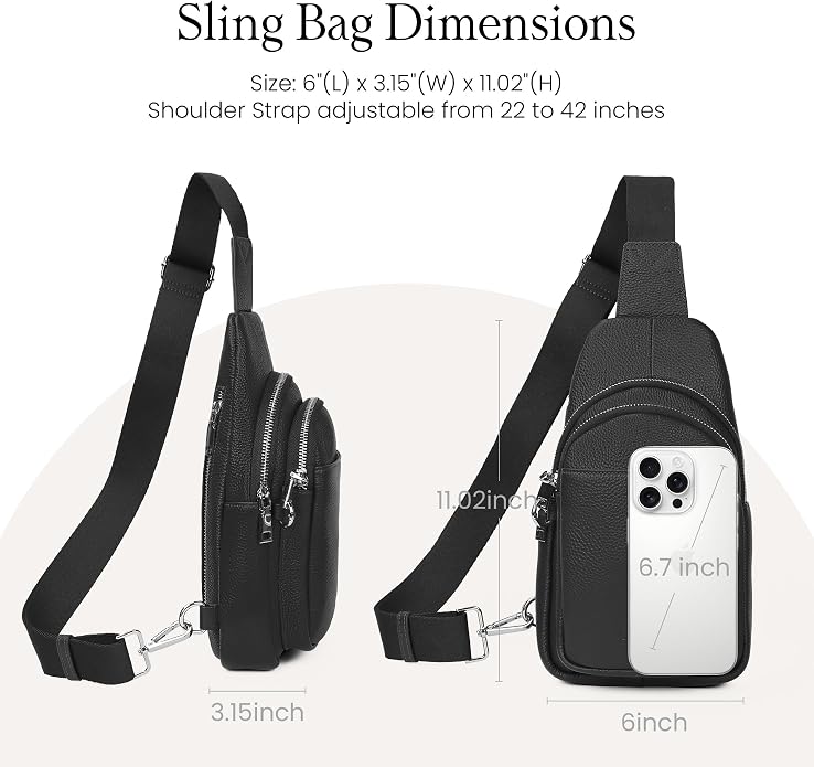 befen Genuine Leather Small Sling Bag - Image 5