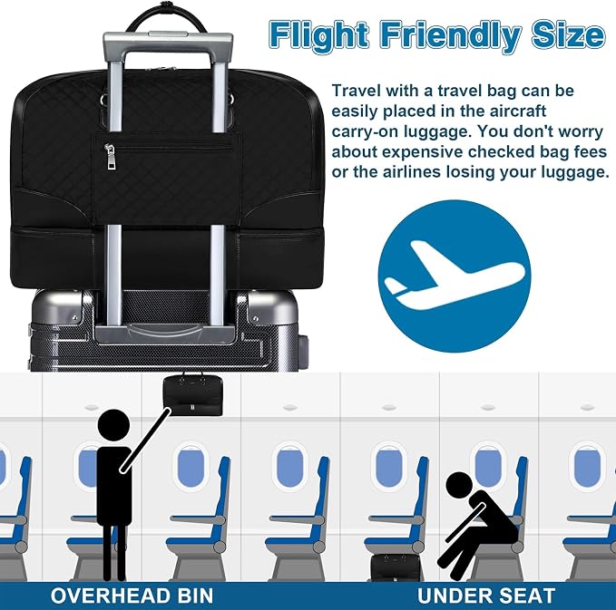Weekender Bag for Women, Travel Duffel Bag Carry On Overnight Bag - Image 5