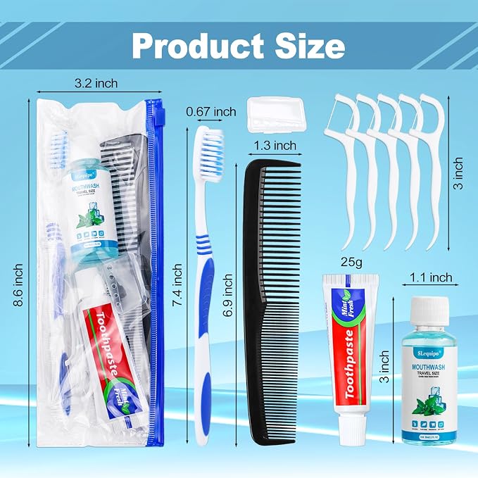 50 Set Travel Toothbrush Kit Bulk, Disposable Toothbrush - Image 2