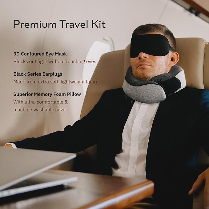 Travel Neck Pillows for Airplanes, Sleeping Essentials for Long haul Flights - Image 2