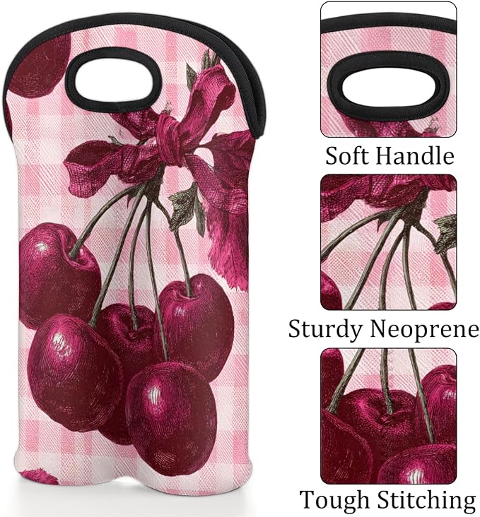 Neoprene Wine Tote, Bottle Carrier Gag Insulating Neoprene Thicker, Insulated - Image 3