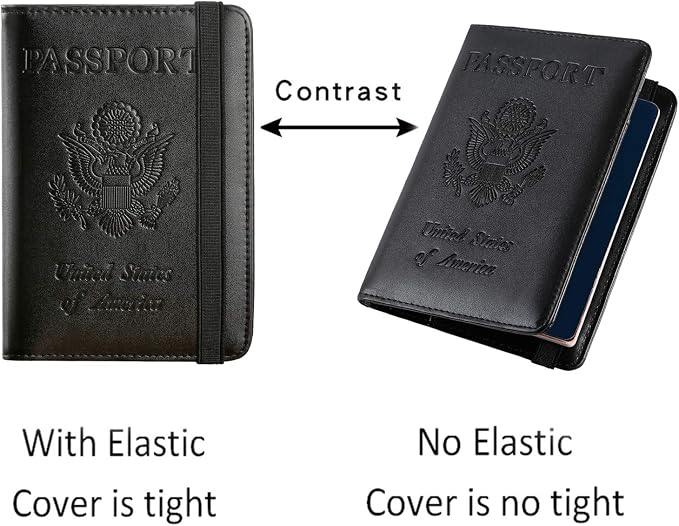 Passport Holder Cover Wallet Travel Essentials RFID Blocking Leather Card Case - Image 7