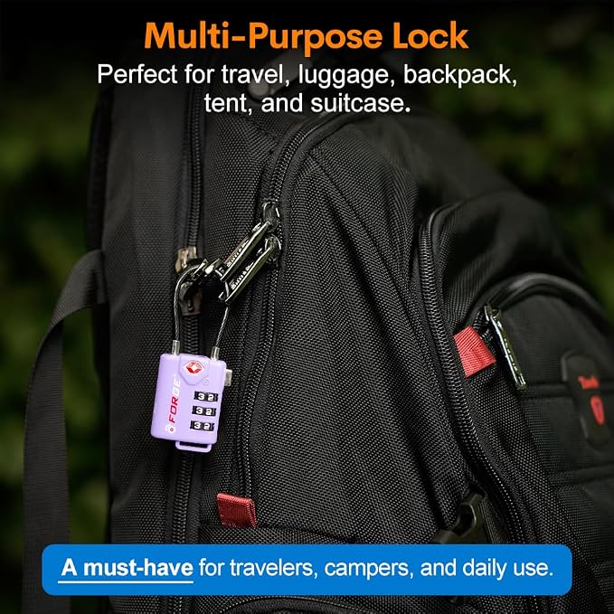 Forge TSA Approved Luggage Locks, Re-settable Combination - Image 6
