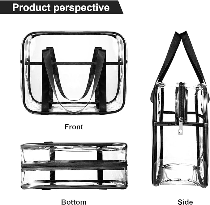 Clear Toiletry Bag Thick Transparent Cosmetic Bag Waterproof Makeup Artist - Image 2