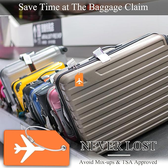 7 Pack Silicone Luggage Tag Travel Suitcase Tags - Image 4