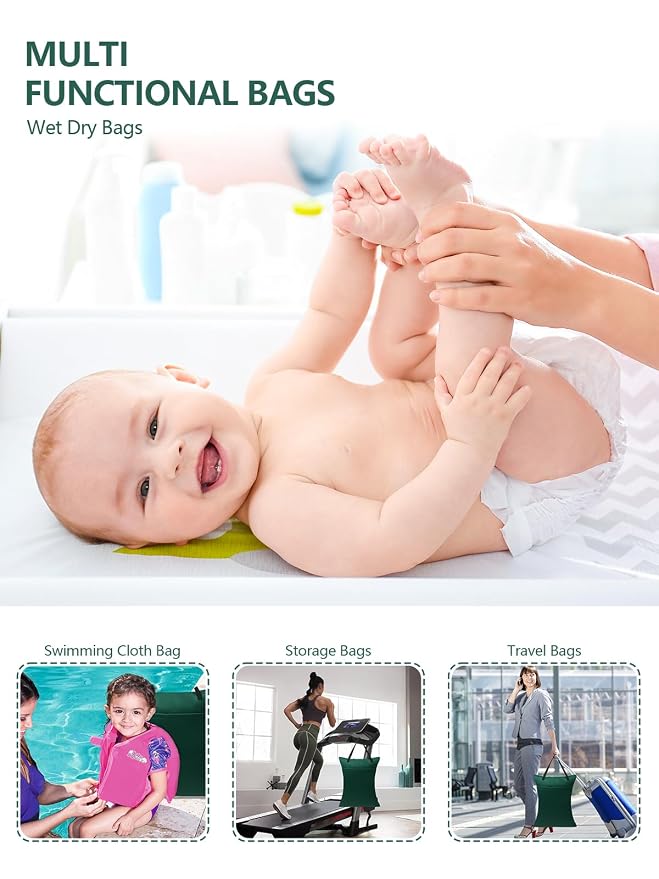 ALVABABY 2 Pack Large Wet Dry Bag Waterproof Hanging Cloth Diaper - Image 7