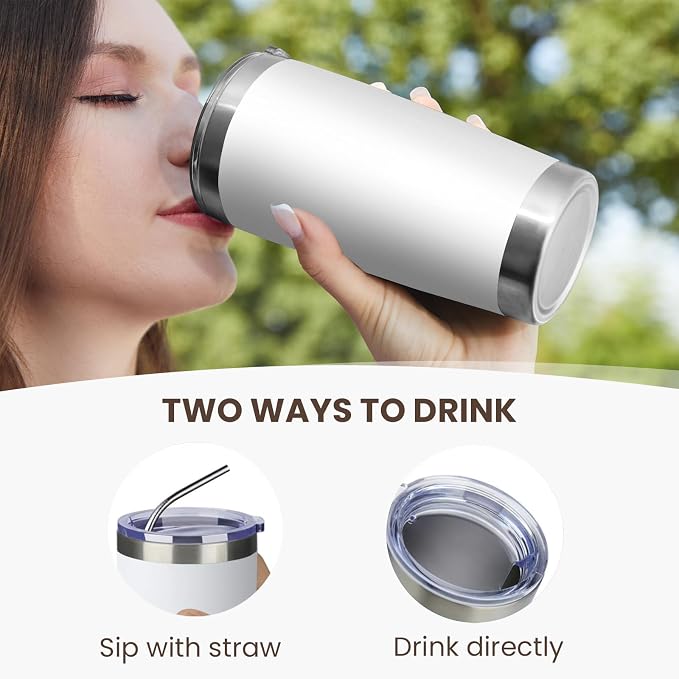 MEWAY 20oz Tumbler 8 Pack Double Wall Vacuum Insulated Travel Mug Bulk - Image 3