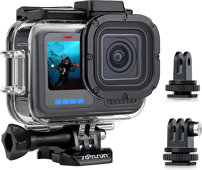 SOONSUN Waterproof Case for GoPro Hero 13 12 11 10 9 Black, 196FT/60M by SOONSUN
