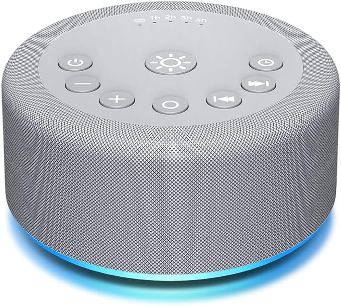 Sound Machine Night Light White Noise Machine 30 Non Looping Sounds 12 Lights 5 by Hushingwhitenoisemachine