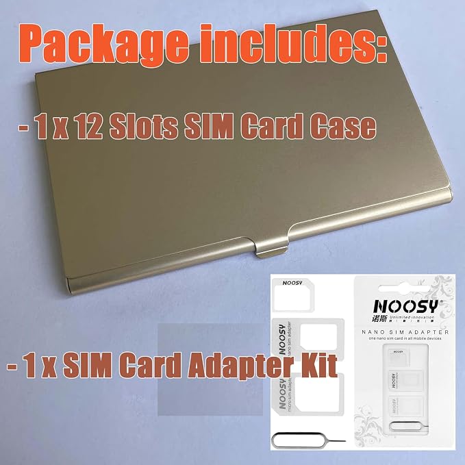 Aluminum SIM Card Case, 12 Slots Ultrathin Nano SIM Card Holder - Image 4