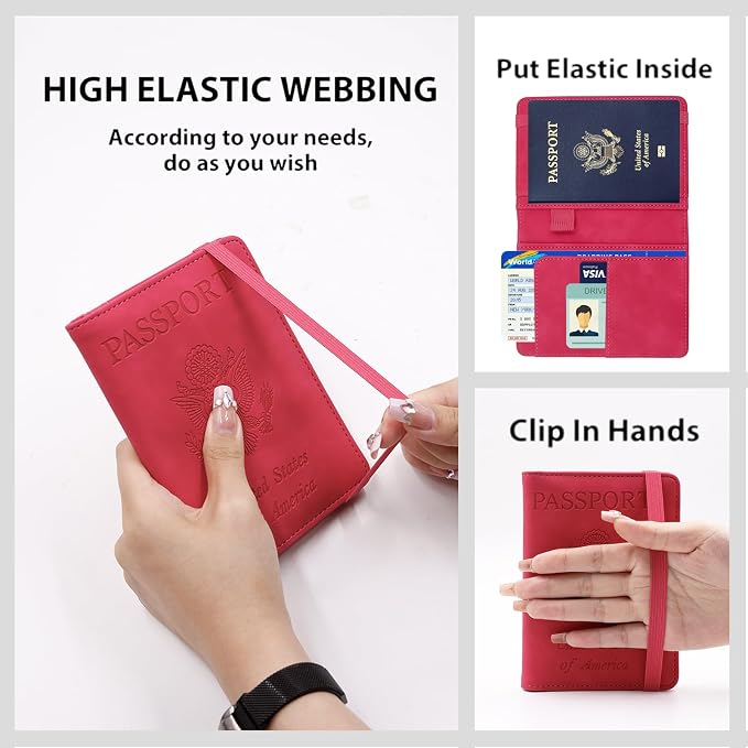 Melsbrinna Premium Leather Passport Holder Covers Case, Waterproof Rfid - Image 2