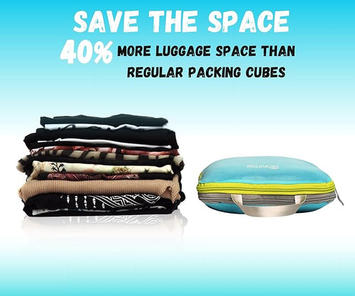 6 Set/3 Set Ultralight Compression Packing Cubes, Suitcase and Backpack Travel - Image 2
