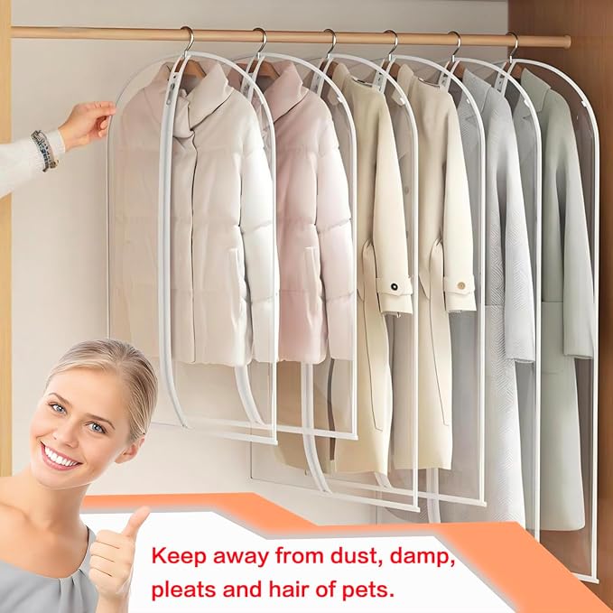 Garment Bags for Closet Storage Wedding Dress Garment Bag Clothes Bags for - Image 5