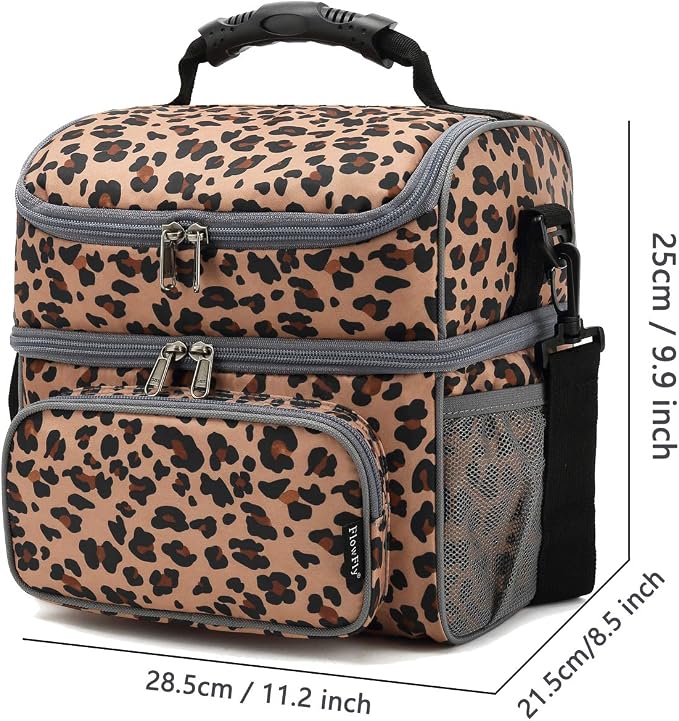 FlowFly Double Layer Cooler Insulated Lunch Bag Adult Lunch Box Large Tote Bag - Image 3