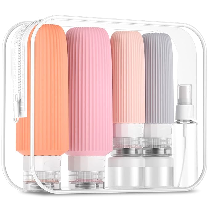 16 Pack Travel Bottles for Toiletries, Oversize Silicone Travel Containers jar by Mrsdry