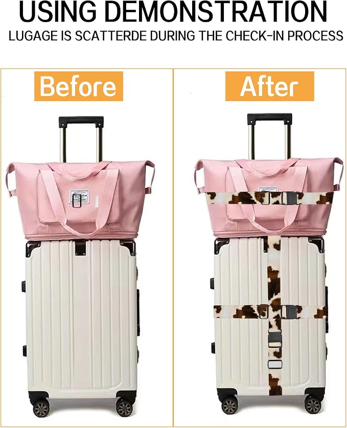 Luggage Straps for Suitcases, Adjustable Travel Belt, Durable Wide Luggage Strap - Image 4