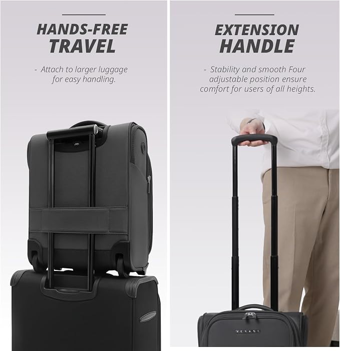Verage Under Seat Luggage with Wheels, Softside Expanable Small Suitcase Carry - Image 6