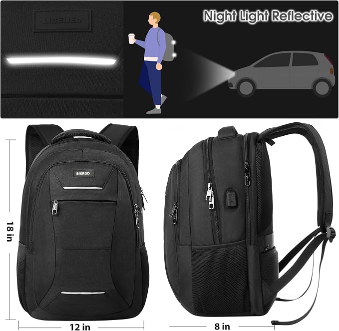 Backpack for Men and Women, School Backpack for Teens, Water Resistant Travel - Image 5
