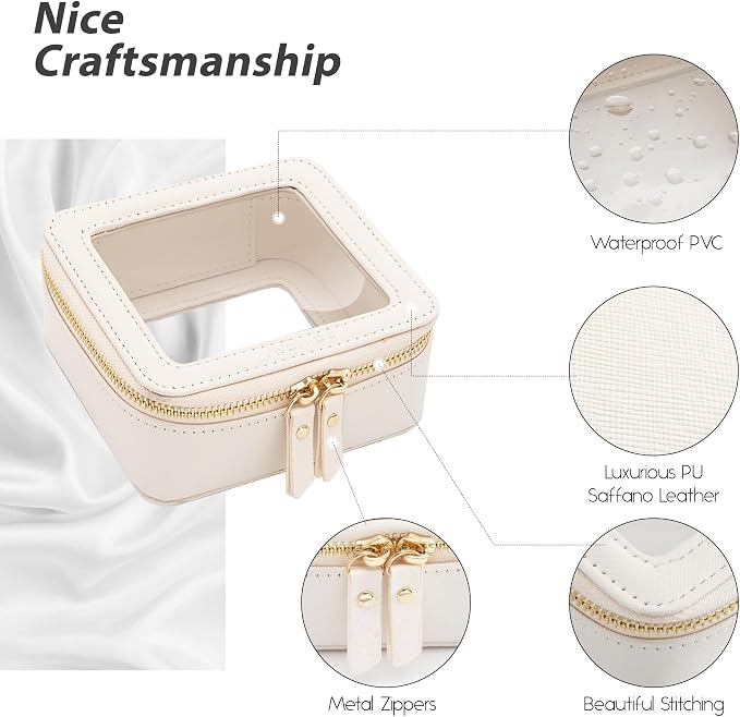 Aveniee Clear Makeup Bag Small, Mini Travel Toiletry Bag Cosmetic Bags Organizer - Image 2