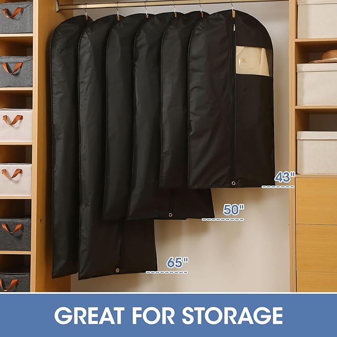 Suit Bags for Closet Storage, Suit Garment Bag, Shirts（5 Packs） - Image 4