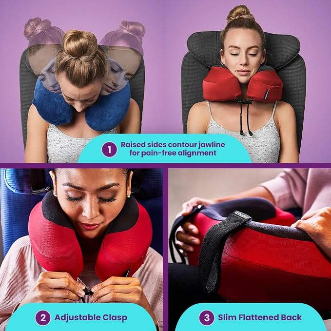 Cabeau Evolution S3 Travel Pillow – Straps to Airplane Seat – Ensures Your Head - Image 3