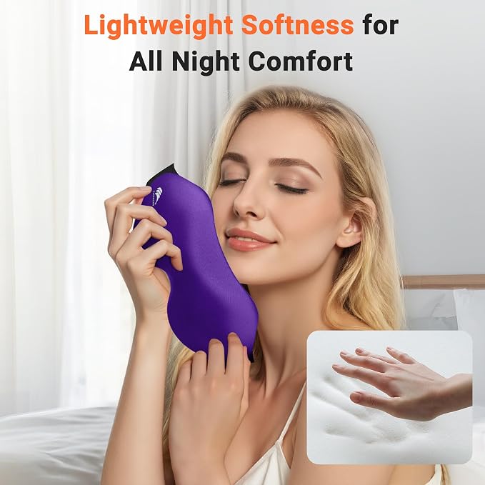 100% Blackout Eye Masks for Sleep: 3D Contoured Zero Eye Pressure Sleeping Mask - Image 5