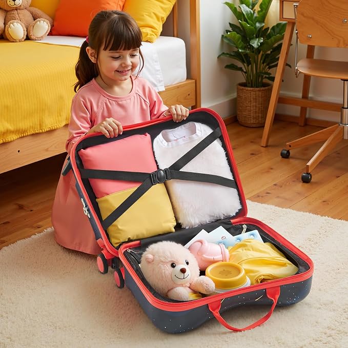 VEVOR Ride-on Luggage, 26 L Capacity, 18 Inches Tow Along Toddler Carry on - Image 8