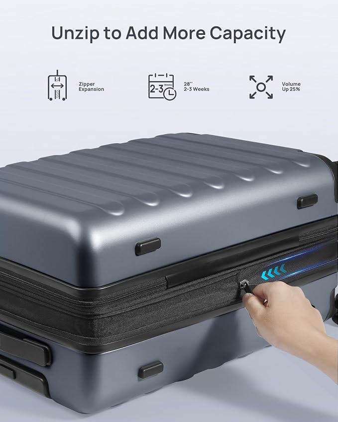 Carry on Luggage 22 X 14 X 9 Airline Approved, 20 Inch Luggage - Image 4
