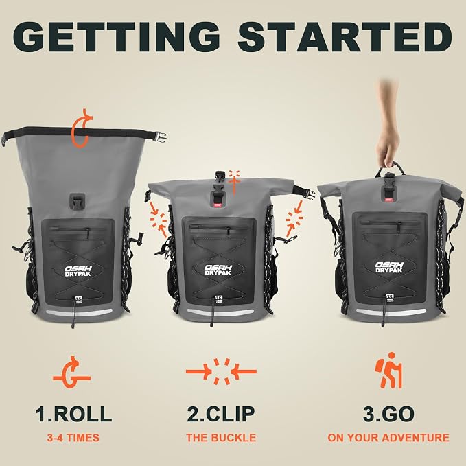 Waterproof Backpack Dry Bag 35L/55L/85L – Heavy Duty Roll-Top Hiking Backpack - Image 6