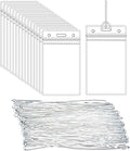 50 Pcs Clear Luggage Tags Bag Tags Holder Identification ID Card Badge Holder by Lecpeting