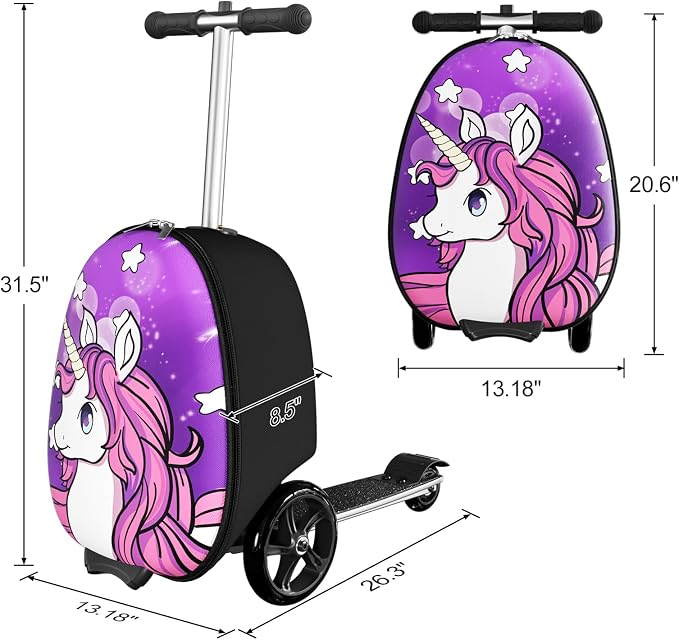 2-in-1 Ride-On Scooter Suitcase, Scooter Luggage - Image 6