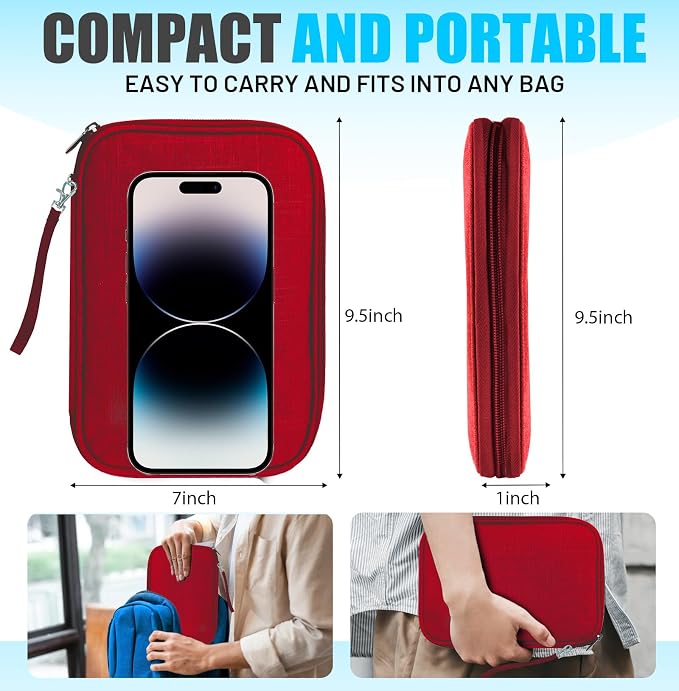 Travel Cable Organizer Bag, Electronics Organizer Tech Pouch - Image 2