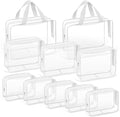 TISRATOK 10 PCS Clear Travel Makeup Toiletry Bag, Plastic PVC Cosmetic TSA by TISRATOK