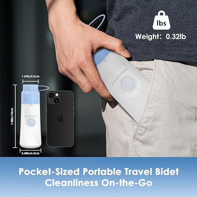 Portable Bidet for Travel – 350ml High Pressure Handheld Electric Portable Bidet - Image 6