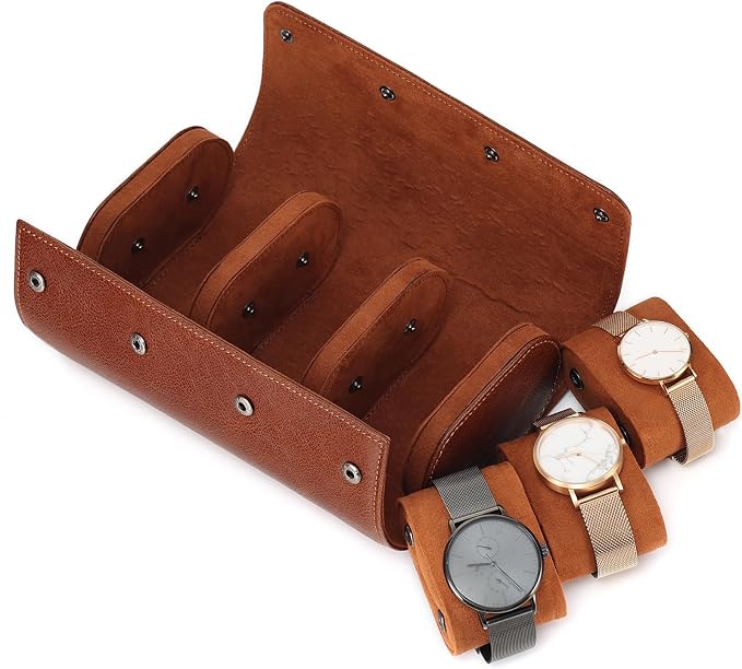 JOYIR Watch Roll for Travel, Genuine Leather Watch Case Organizer - Image 5