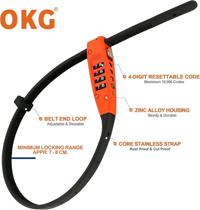 OKG 4-Digit Combination Zip Tie Lock - Image 3