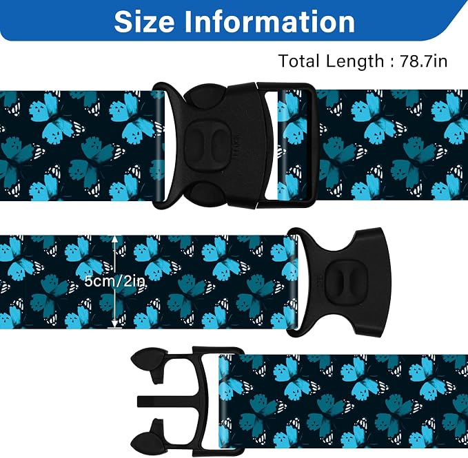 2 Pack Luggage Straps for Suitcases, Adjustable Travel Belt - Image 3